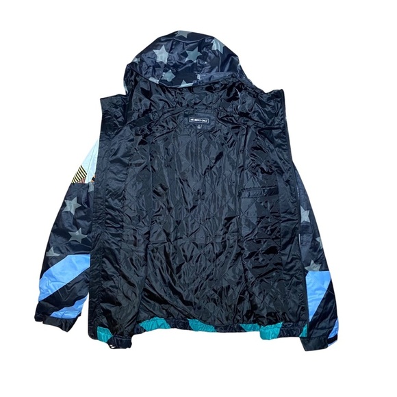 NWT Members Y2K AOP Only Sprint Midweight Puffer Jacket ‎ Colorful Small Hood - Picture 3 of 6